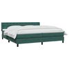 vidaXL Cama box spring con colch&oacute;n terciopelo verde oscuro 180x210 cm