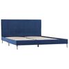 vidaXL Estructura de cama sin colch&oacute;n tela azul 160x200 cm