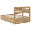 vidaXL Estructura de cama con caj&oacute;n con cabecera Madera contrachapada