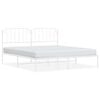 vidaXL Estructura cama sin colch&oacute;n con cabecero metal blanco 160x200cm