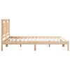 vidaXL Cama extralarga sin colch&oacute;n madera maciza 140x210 cm