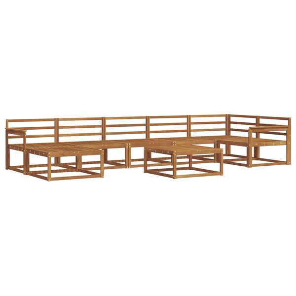 vidaXL Conjunto de sof&aacute;s de exterior 8 pcs Natural