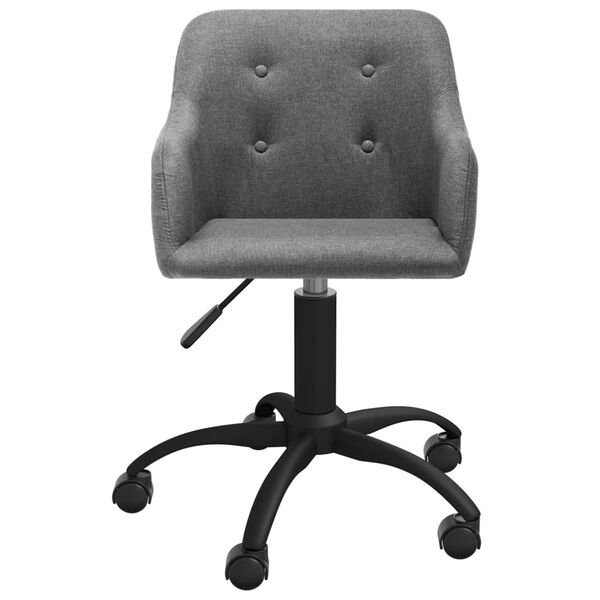 vidaXL Sillas de comedor giratorias 4 unidades tela gris claro