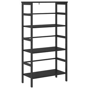 vidaXL Estante de libros 3 niveles 60 x 29,5 x 115 cm Roble Negro