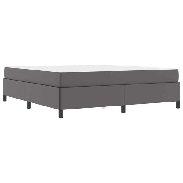 vidaXL Estructura de cama con colchón Gris 180 x 200 cm tela