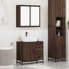 vidaXL Set de muebles baño 2 pzas madera contrachapada marrón roble