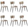 vidaXL Sillas de comedor 6 unidades madera maciza reciclada