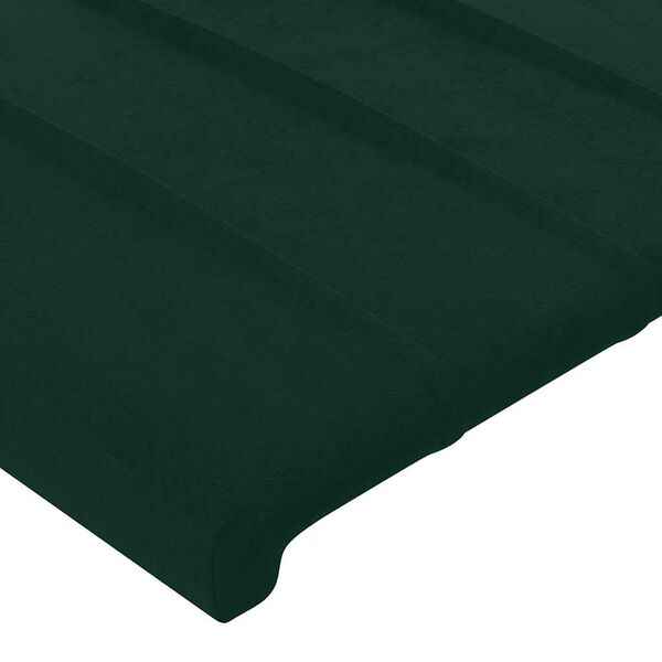 vidaXL Cabecero con orejas de terciopelo verde oscuro 83x23x118/128 cm