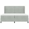 vidaXL Cama tipo Box Spring Gris Claro 200 x 200 cm Poli&eacute;ster