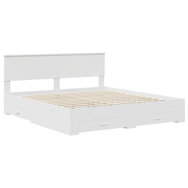 vidaXL Estructura de cama con cajón 180 x 200 cm Madera de ingeniería