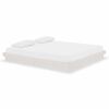 vidaXL Estructura de cama doble sin colch&oacute;n madera maciza blanco