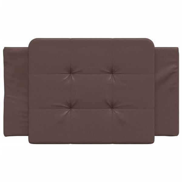 vidaXL Cabecero de cama acolchado Zadar cuero sintético marrón 80 cm