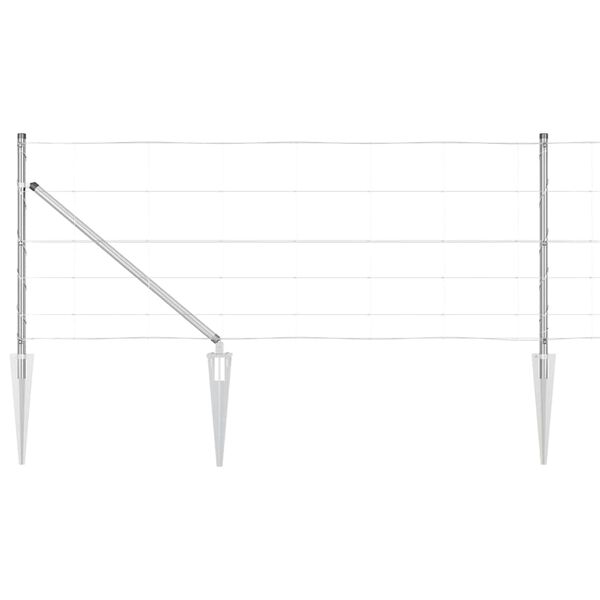 vidaXL Poste de Valla Galvanizado 25 x 0,8 m Acero