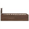 vidaXL Estructura de cama con cabecera Roble Marr&oacute;n 90 x 190 cm