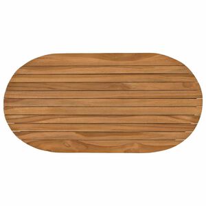 vidaXL Encimera 80 x 40 x 3,5 cm Ovalado Madera de teca maciza Natural