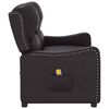 vidaXL Sill&oacute;n reclinable de masaje de 2 plazas cuero sint&eacute;tico negro
