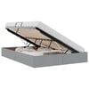 vidaXL Cama con almacenamiento Gris Claro 135 x 190 cm tela