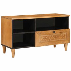 vidaXL Mueble de TV con caj&oacute;n 80 x 33 x 46 cm Madera de mango maciza