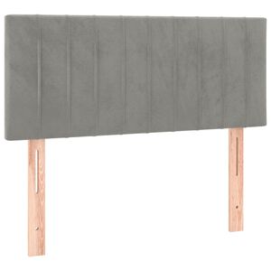 vidaXL Cabecero de terciopelo gris claro 100x5x78/88 cm