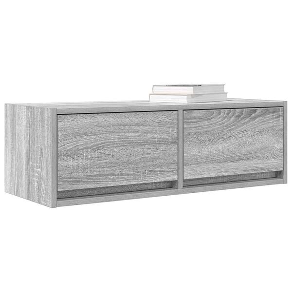 vidaXL Muebles de TV 2 uds madera ingeniería gris Sonoma 80x31x25,5 cm