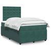 vidaXL Cama box spring con colch&oacute;n terciopelo verde oscuro 120x200 cm