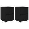 vidaXL Mesas de noche 2 uds. Negro 30,5 x 30 x 43 cm