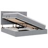 vidaXL Cama de almacenamiento LED con colch&oacute;n Gris Claro 180 x 200 cm