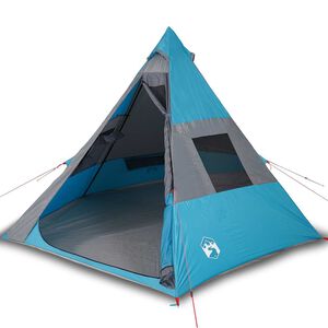 vidaXL Tienda de campa&ntilde;a tipi para 7 personas impermeable azul