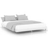 vidaXL Estructura de cama madera de ingenier&iacute;a blanco brillo 140x200cm