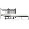 vidaXL Estructura cama sin colch&oacute;n con cabecero metal negro 183x213 cm