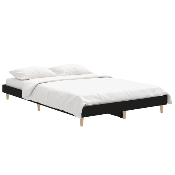 vidaXL Estructura de cama madera de ingenier&iacute;a negra 120x190 cm