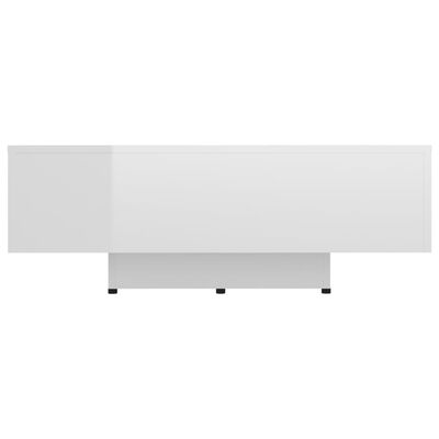 vidaXL Mesa de centro madera contrachapada blanco brillo 85x55x31 cm