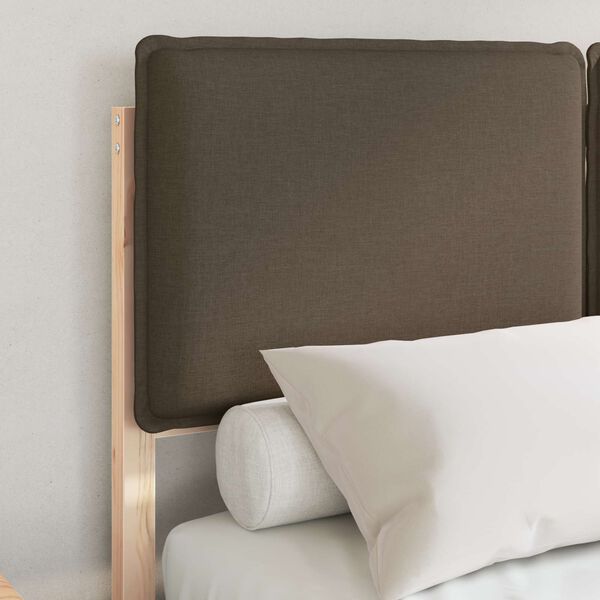 vidaXL Estructura de Cama con Cabecera Tapizada Taup&eacute; 120 x 200 cm