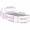 vidaXL Estructura de cama Natural 90 x 190 cm Madera de pino macizo