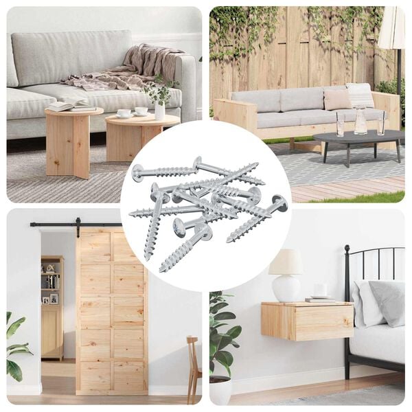 vidaXL Tornillo 12 pcs Plateado 9,8 x 35 mm Hierro