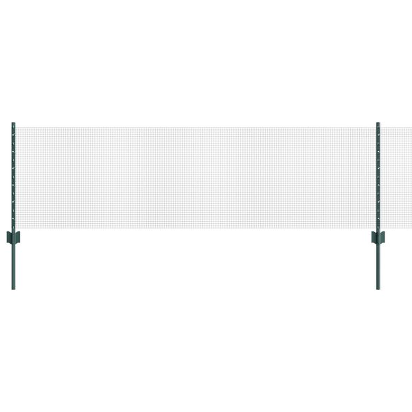 vidaXL Valla con Poste Verde 0,6 x 100 m Acero y PVC