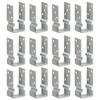 vidaXL Anclajes de valla 12 uds acero galvanizado plateado 7x6x15 cm