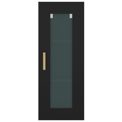 vidaXL Armario de pared colgante negro 34,5x34x90 cm
