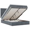vidaXL Estructura cama otomana colchones terciopelo gris oscuro