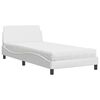 vidaXL Cama con colch&oacute;n Dover cuero sint&eacute;tico blanco 100x200 cm
