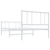 vidaXL Estructura cama sin colchón con estribo metal blanco 75x190 cm