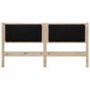 vidaXL Cabecero tapizado Marr&oacute;n 160 cm Madera de pino macizo