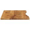 vidaXL Tablero escritorio con curva madera mango rugosa 140x60x2,5 cm