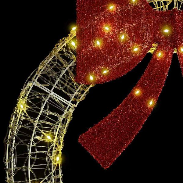 vidaXL Corona con 150 LED cálido 120 cm Acrílico