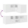 vidaXL Mueble de esquina madera de ingenier&iacute;a blanco 160x40x45 cm