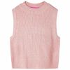 Chaleco infantil de punto rosa claro 92