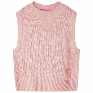 Chaleco infantil de punto rosa claro 92