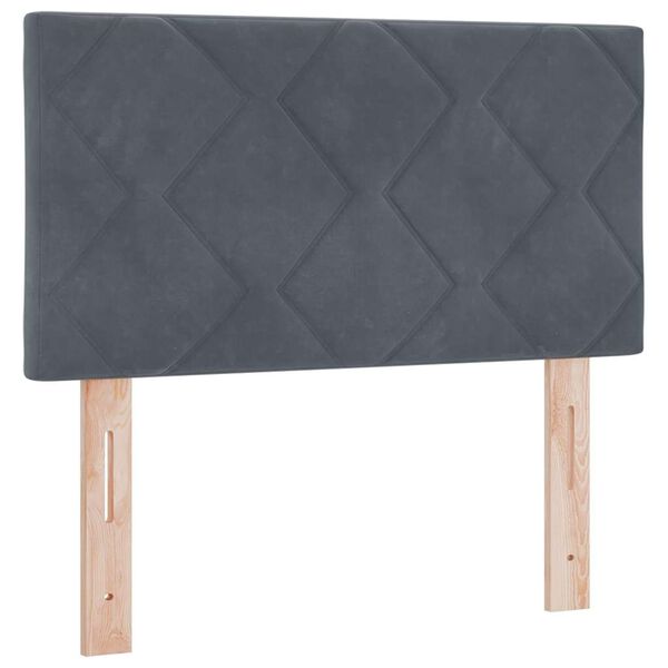 vidaXL Cama tipo Box Spring Gris oscuro 200 x 80 cm Terciopelo