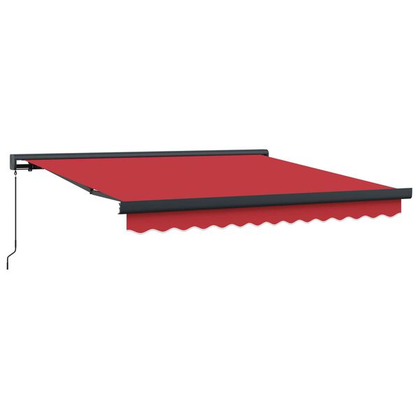 vidaXL Toldo Retr&aacute;ctil Rojo 300 x 250 cm Tela y Metal