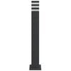 vidaXL L&aacute;mpara de suelo de exterior con enchufe aluminio negro 80 cm